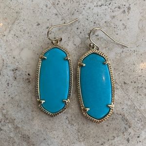 Kendra Scott Elle Turquoise Gold Earings